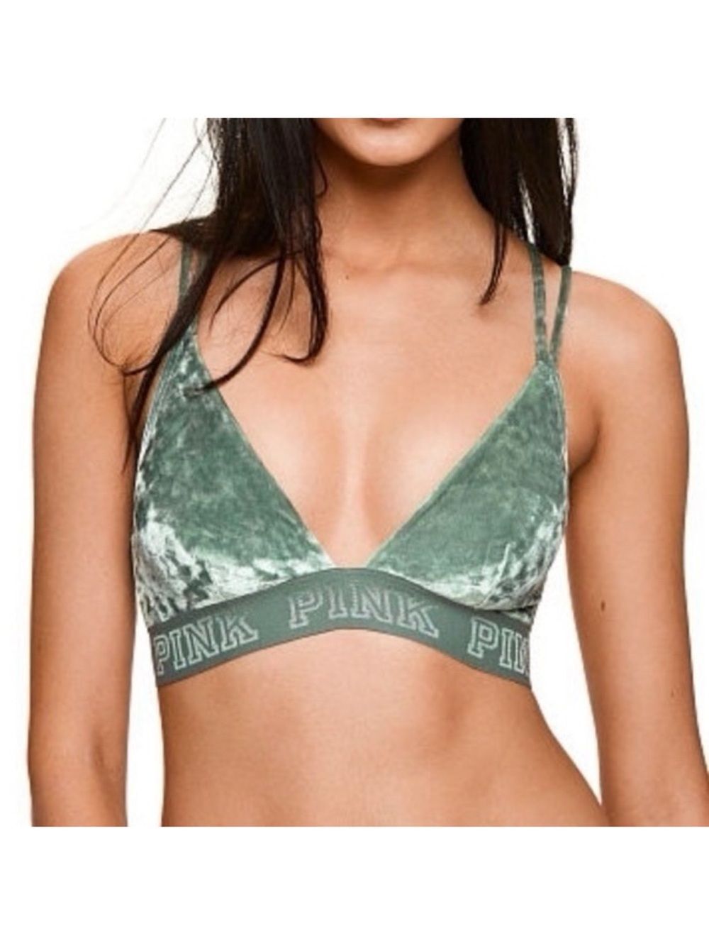 PINK Victoria's Secret Crushed Velvet Bralette Bra Women’s Size M